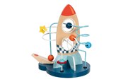 Zabawki dla niemowlat - Goki Wooden Locomotion Spiral Rocket with Catapult - 59973