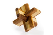 Zabawki drewniane - Eureka 3D Bamboo Brain Puzzle Doublecross - 52473125