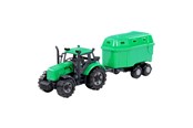 Samochody i pojazdy - Cavallino Toys Cavallino Tractor with Horse Trailer Green Scale 1:32 - 1272FM04
