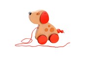 Zabawki dla niemowląt - Goki Wooden Pull Animal Dog - 54942