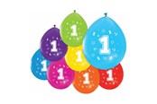 Zabawki - Globos Balloons 2-sided Printed Number 1 8 pcs. - 512001