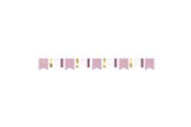 Zabawki - Haza Witbaard Miffy Garland Pink 4mtr. - 439101