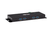 USB hub - Eaton series 7-Port Industrial-Grade USB 3.1 Gen 2 Hub - 10 Gbps 4 USB-A & 3 USB-C 15 kV ESD Immunity Metal Housing TAA USB hub - 7 - Czarny - U460-4A3C-IND