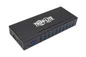 USB hub - Eaton series 10-Port Industrial-Grade USB 3.0 SuperSpeed Hub - 20 kV ESD Immunity Iron Housing Mountable USB hub - 10 - USB 3.2 - Czarny - U360-010-IND