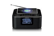Radio DAB i budzik - Lenco CR-650BK - DAB+/ FM Clock Radio with Bluetooth® and wireless charging black - DAB/DAB+/FM - Stereo - Czarny - CR-650BK
