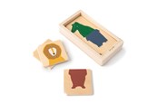 Zabawki dla niemowlat - Trixie Baby Wooden Combo Puzzle Animals - 36-161