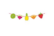 Zabawki - Folat BV Garland Tropical Fruit 6mtr. - 20707