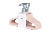 Pokój dziecięcy - 3 Sprouts - Velor Hanger 15 pcs Pink - IHVPNK-15