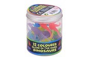 Figurki - Johntoy Glow in the Dark Colored Dino Toy Figures 12pcs. - 24492