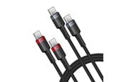 Kabel USB - Baseus USB-C to USB-C 100W.1m 2pcs (red-black gray-black) cable. - P10318306003-00