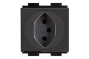 Kable - różne - Crestron Electronics Crestron FT2A-PWR-SW series FT2A-PWR-SW-1-BASIC - power socket-outlet - power outlet module single Switzerland - 1 gang - 1 power socket - black - FT2A-PWR-SW-1-BASIC