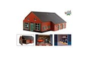 Zabawki drewniane - Kids Globe Farm House with Stable 1:32 - 610111
