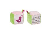 Zabawki dla niemowlat - Goki Soft Cube with Crinkle Foil and Bell Bird - 65302