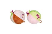 Zabawki dla niemowlat - Goki Soft Ball with a Bubble Pink Green - 65300
