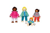 Lalka, mis i akcesoria - Goki Flexible Dolls Intercultural Family 4pcs. - 51463