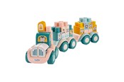 Zabawki dla niemowląt - Abrick Animal Train with Building Blocks 51 pcs. - 7918