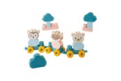 Zabawki dla niemowlat - Abrick Animal Train Bear with Building Blocks in Suitcase 28 pcs. - 7923