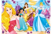 Puzzle - Clementoni Jigsaw Puzzle Super Color Maxi Disney Princess 104pcs. Podłoga - 23714