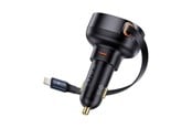 Telefon - Adapter i Ładowarka - Baseus Car Charger  Enjoyment Pro with lightning cable + USB-C  55W (black) - C00057803111-00