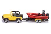 Samochody i pojazdy - SIKU Jeep With Boat - 313-1658