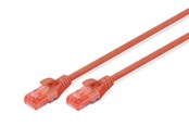 Kabel sieciowy - DIGITUS CAT 6 U-UTP Patch Cord - 0.5m - Czerwony - 0.5m - DK-1617-005/R