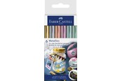 Przybory do pisania i rysowania - Faber-Castell Metallics marker 6ct cardboard wallet - 160706