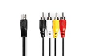 Kabel audio - Nedis CAGL20400BK10 audio cable - CAGL20400BK10