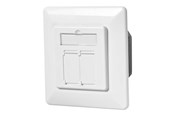 Gniazda i skrzynki - Nedis - socket-outlet - 2 network sockets - white - CCBW89200IV