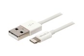 Kabel USB - Nedis Valueline Polybag Lightning cable - Lightning / USB 2.0 - 1 m - CCGB39300WT10
