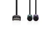 Kabel USB - Nedis CCGB60830BK03 PS/2 cable - CCGB60830BK03