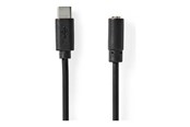 Kabel USB - Nedis USB-C to headphone jack adapter - 1 m - CCGB65960BK10