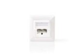 Siec i rozszerzenie sieci bezprzewodowej - Nedis Network Wall Box | In-Wall | 2 port(s) | CAT5e - CCGB89150IV