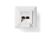 Siec i rozszerzenie sieci bezprzewodowej - Nedis Network Wall Box | In-Wall | 2 port(s) | CAT6 - CCGB89200IV