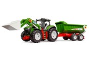 Samochody i pojazdy - Bruder   Roadmax tractor with frontloader and tipping trailer toy - BR3452