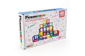Klocki konstrukcyjne - PicassoTiles Artystyczna Seria Magnetyczne Klocki zestaw 42 sztuki - PT42