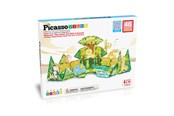 Klocki konstrukcyjne - PicassoTiles Safari 46-elementowy magnetyczny zestaw z 8 figurkami - PTQ12