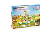 Klocki konstrukcyjne - PicassoTiles Farma 26-elementowy magnetyczny zestaw z 8 figurkami - PTQ27