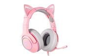 Sluchawki, zestaw sluchawkowy - ONIKUMA Gaming headphones  K9 Pink RGB - K9P RGB 3.5mm