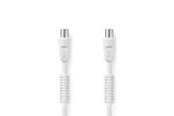 Kabel antenowy, złącze - Nedis Coax Cable | IEC (Coax) Male | IEC (Coax) Female | Nickel Plated - CSGL40020WT100