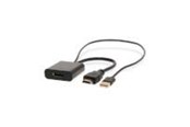 Kabel wyswietlacza - Nedis HDMI Adapter | HDMI Connector | DisplayPort Male / USB-A Male - CCGB34300BK02