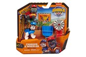 Figurki - Paw Patrol Rubble & Crew Figure 2 Pack - Charger & Wheeler - 6066685