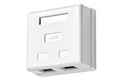 Gniazda i skrzynki - Nedis - socket-outlet - 2 network sockets - white - CCGP89130WT
