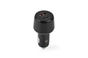 Telefon - Adapter i Ladowarka - Nedis Car Charger - CCPD65W100BK