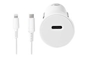 Telefon - Adapter i Ladowarka - Nedis car power adapter - 24 pin USB-C - 20 Watt - CCPDL20W111WT