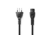 Kabel zasilajacy (wewnetrzny) - Nedis Power Cable | CH Type 12 | IEC-320-C5 | Straight | Straight | Nickel Plated | 2.00 m - CEGL11220BK20