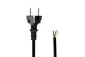 Kabel zasilajacy (zewnetrzny) - Nedis Power Cable | Plug with earth contact male | Open | Straight | Straight | Nickel Plated | 3.00 m - CEGL11930BK