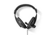 Sluchawki, zestaw sluchawkowy - Nedis PC-headset | Over-Ear | Stereo | 1x 3.5 mm / 2x 3.5 mm - CHST210BK