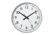 Dekoracje - Nedis Easy To Read Numbers - clock - quartz - wall mountable - 38 cm - frame: aluminium - CLWA016PC38AL