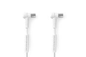 Kabel antenowy, zlacze - Nedis Coaxkabel | IEC (Coax) Male | IEC (Coax) Female | Vernikkeld | 120 dB | 75 Ohm | Viervoudig Afgeschermd | 3.00 m | Rond | PVC | Wit | Label coaxial cable - CSGL40120WT30
