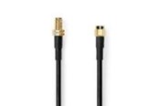 Kabel antenowy, zlacze - Nedis SMA Cable | SMA Male | SMA Female | Gold Plated | 50 Ohm - CSGL02400BK100